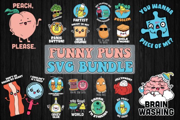 Download Funny Puns SVG Bundle - Funny Collection