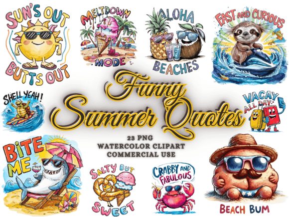 Download Funny Summer Sublimation Clipart PNG - Funny Collection