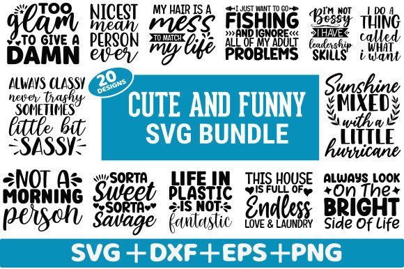 Download Cute and Funny SVG Bundle - Funny Collection