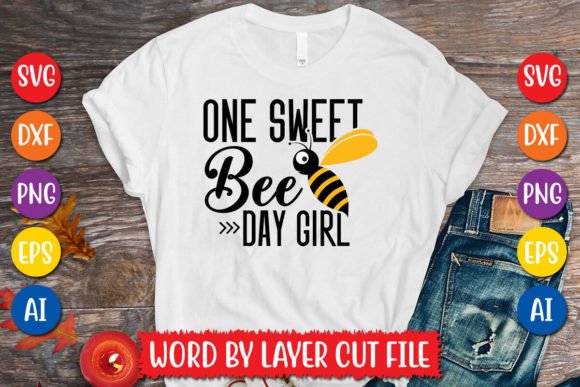 Download One Sweet Bee Day Girl SVG Design - Premium Resources