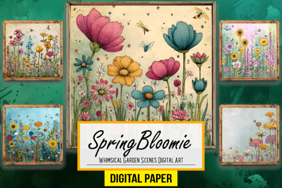 Download Whimsical Garden Scenes Digital Artwork - Digital artwork Collection