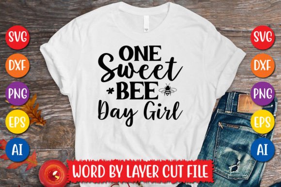 Download One Sweet Bee Day Girl SVG Design - Premium Resources