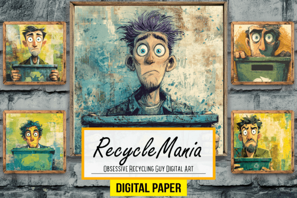 Download Obsessive Recycling Guy Digital Artwork - Digital artwork Collection