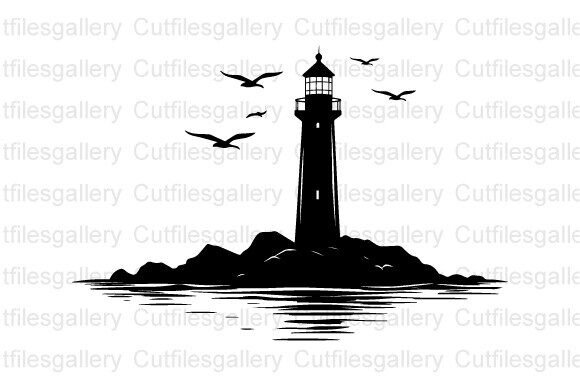 Download Lighthouse on the Island SVG, Summer SVG - Premium Resources