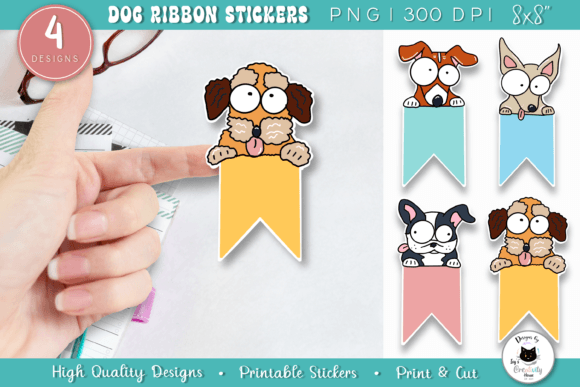 Download Funny Dog Sticker Pack | Ribbon Stickers - Dog sticker Collection