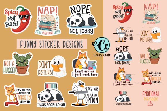 Download Funny Printable Sticker Png Bundle - Funny Collection