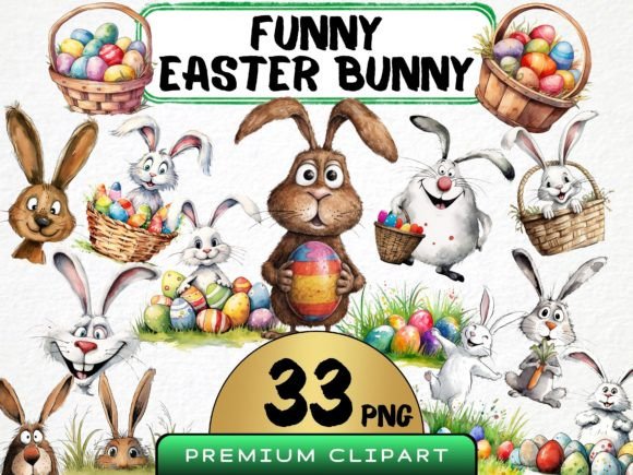 Download Funny Easter Bunny Clipart Bundle - Funny Collection