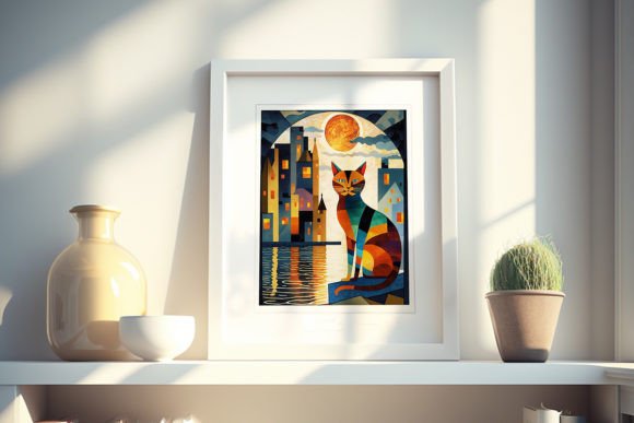 Download Cat by the Quay, Digital Artwork,10 JPGs - Digital artwork Collection