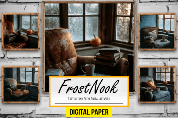 Download Cozy Autumn Scene Digital Artwork Design - Digital artwork Collection